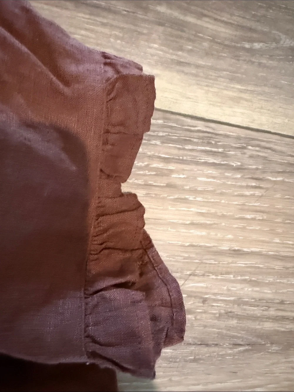 J. Crew Chestnut Brown Short-Sleeve Ruffle Button-Down Shirt - Picture 4 of 5